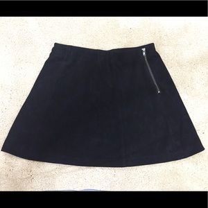 Black a-line mini skirt